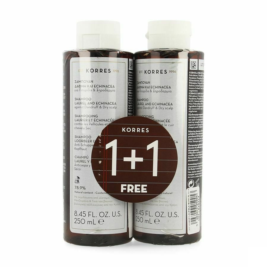 Korres Kh Sh Laurel&echinacea 2x250ml Promo