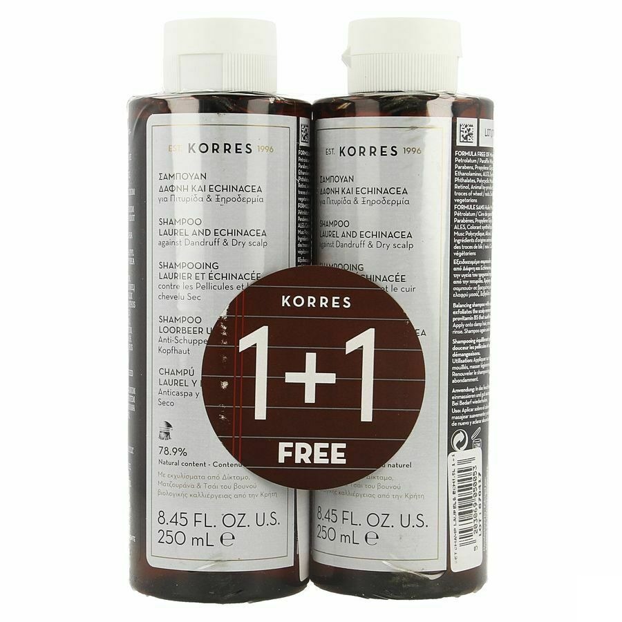 Korres Kh Sh Laurel&echinacea 2x250ml Promo