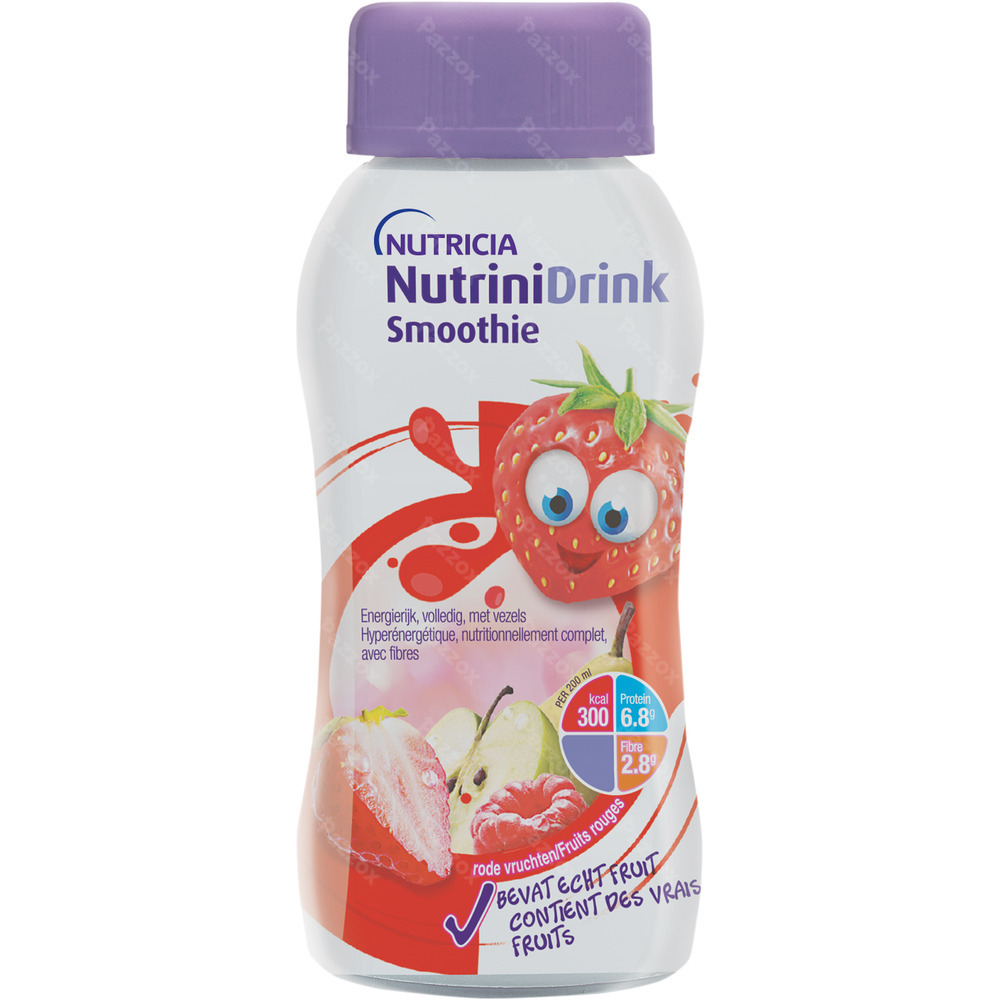 Nutrinidrink Smoothie Rode Vruchten Flesje 200ml