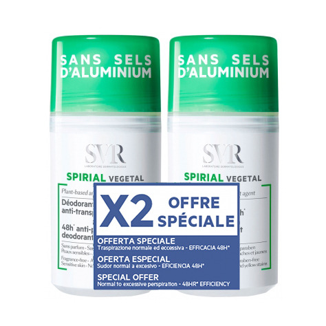 SVR Spirial Vegetal Deo Anti-transpiratie Promo 2x50ml