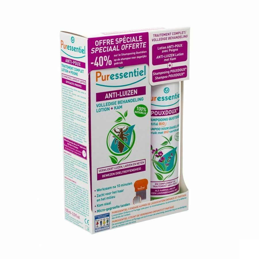 Puressentiel Anti-luizen Sh Pouxdoux200ml+lot100ml