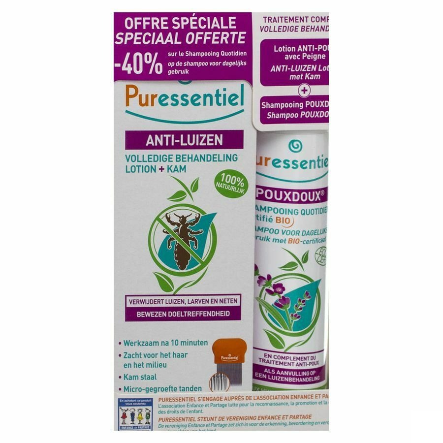 Puressentiel Anti-luizen Sh Pouxdoux200ml+lot100ml