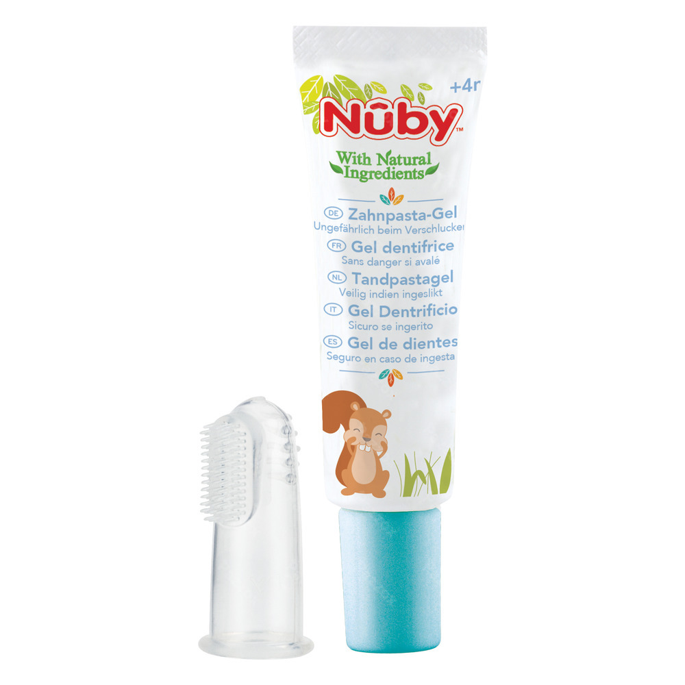 Nuby Citroganix Tand- en tandvleesgel + vingertandenborsteltje – 15g - 4m+