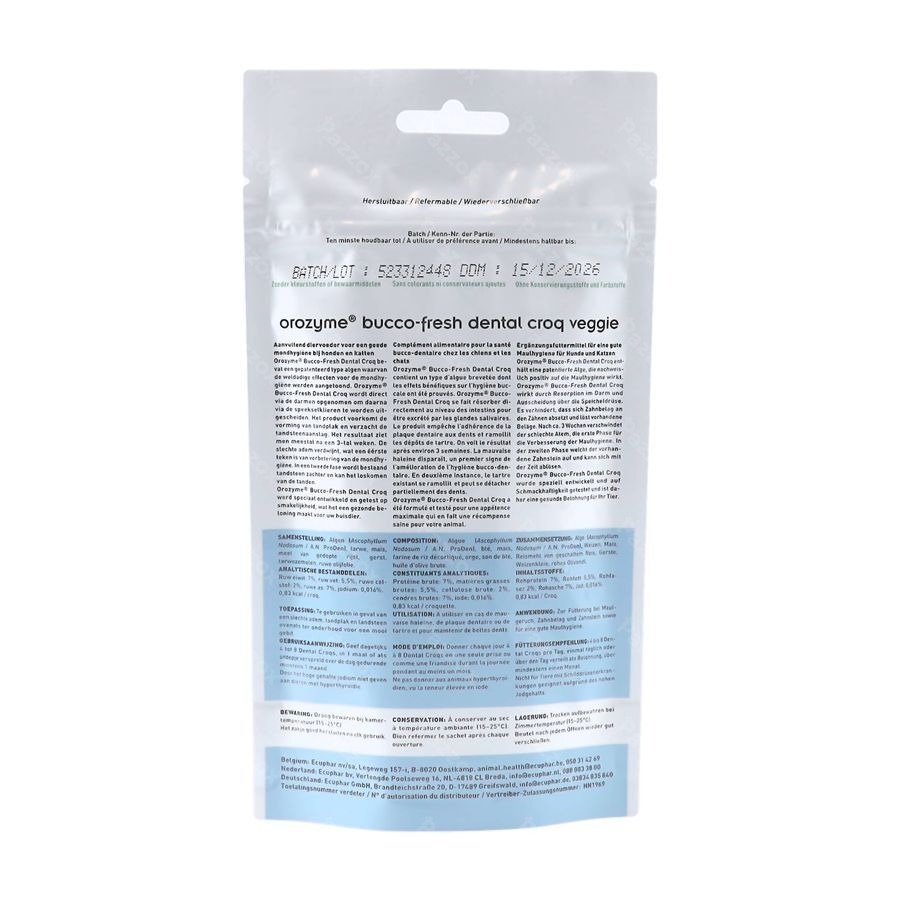 Orozyme Bucco-fresh Dental Croq Dog&cat <10kg 60g