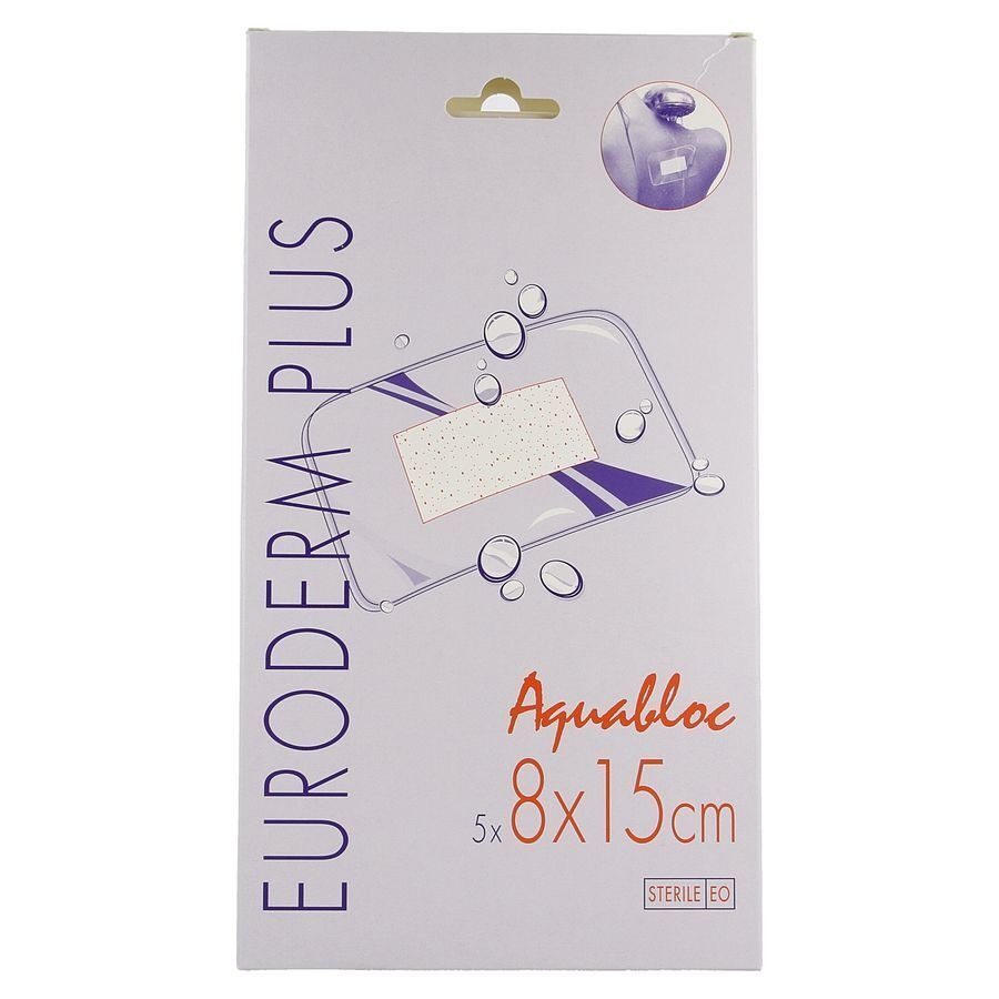 Euroderm Plus 8x15cm 5 Pleister Steriel Wtp