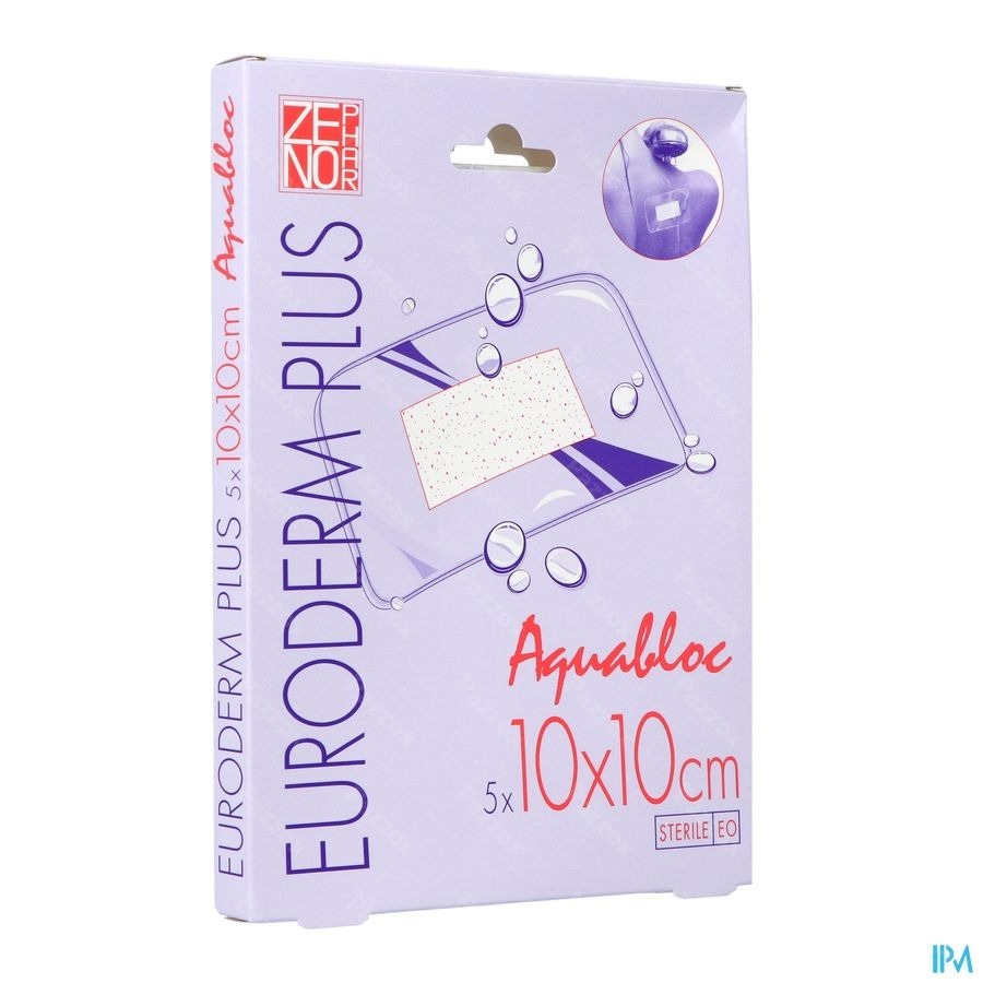 Euroderm Plus 10x10cm 5 Pleister Steriel Wtp