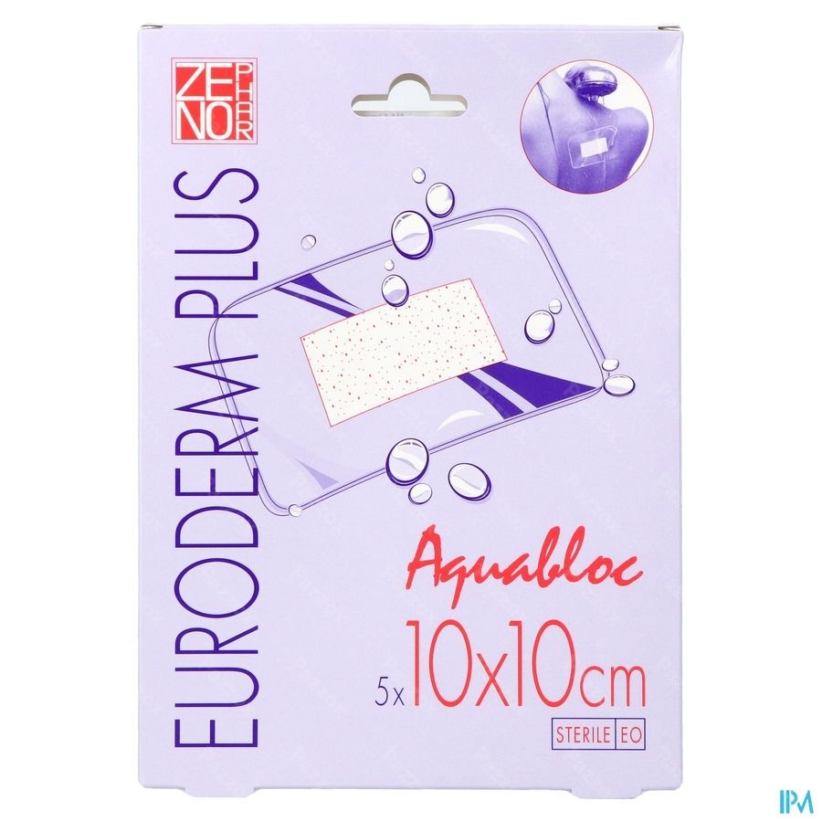 Euroderm Plus 10x10cm 5 Pleister Steriel Wtp
