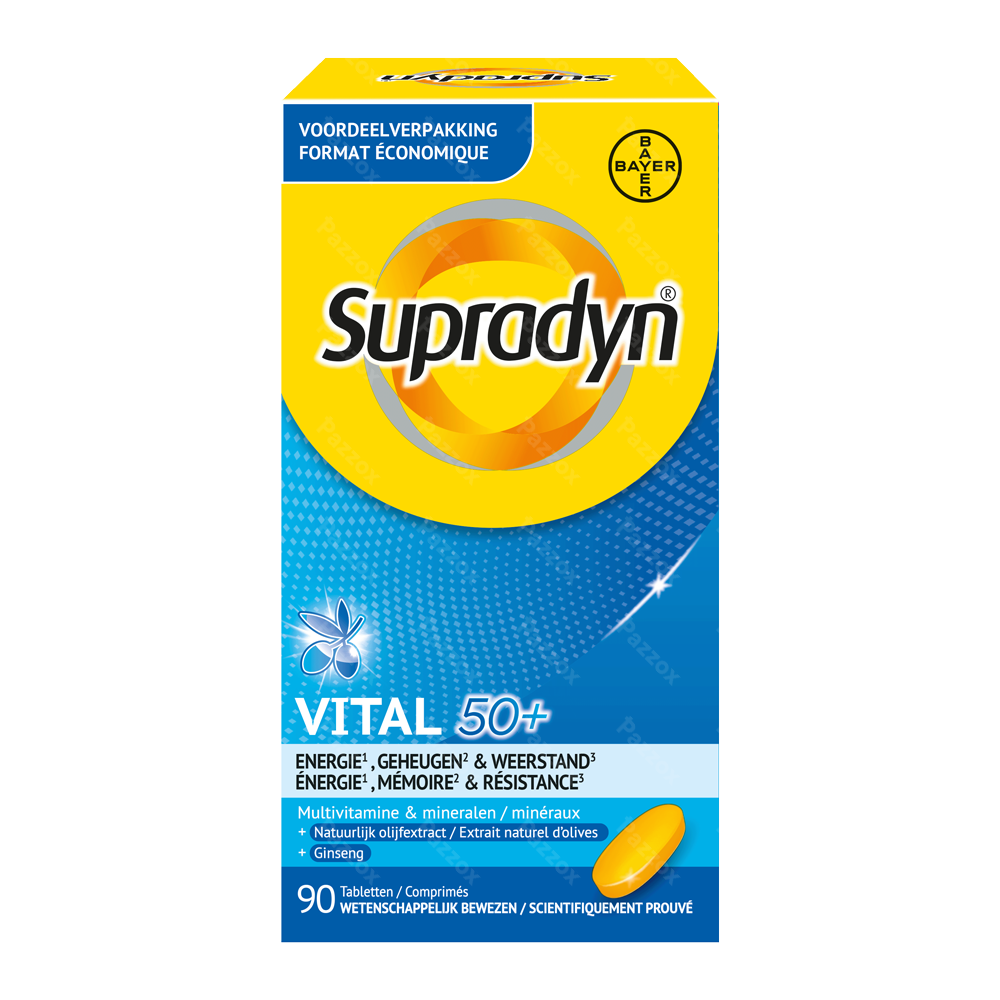 Supradyn Vital 50+ Multivitamine Vitaliteit Met Ginseng 90 Tabletten
