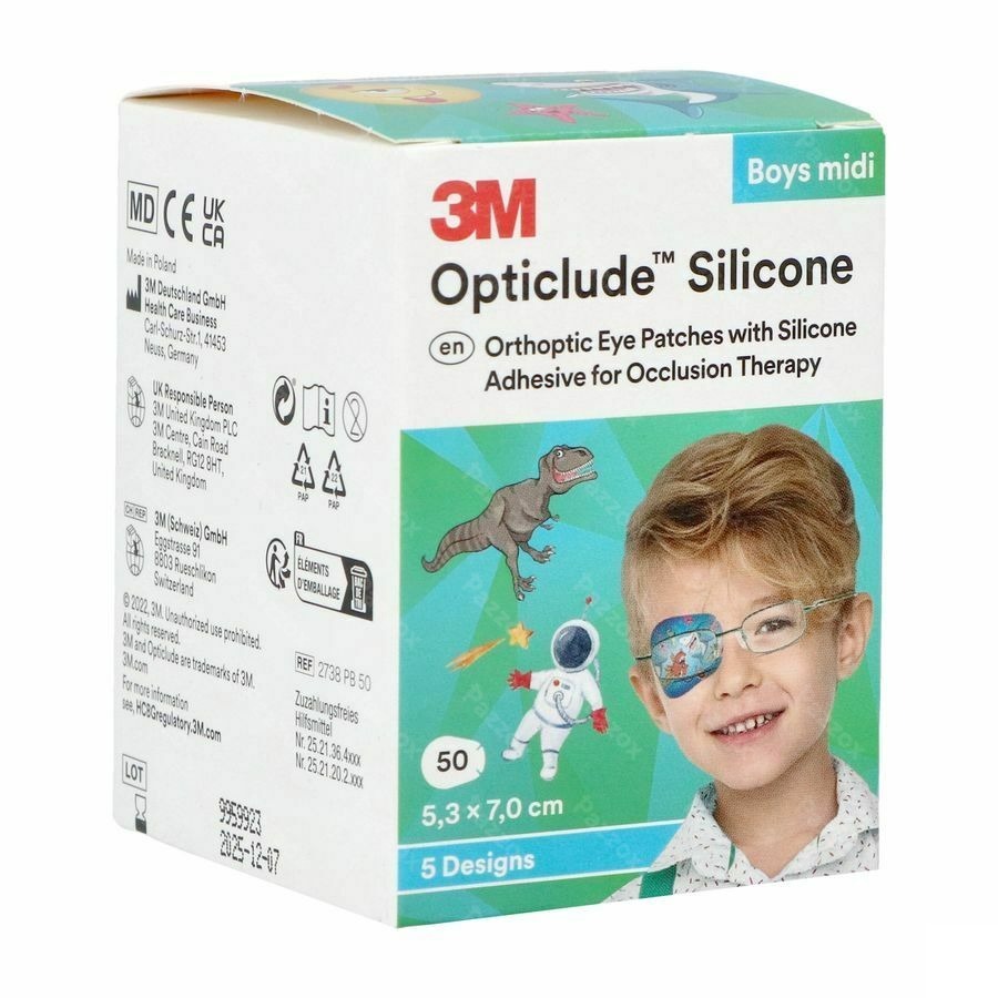 Opticlude 3m Silicone Eye Patch Boy Midi 50
