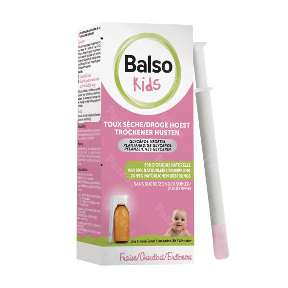 Balso Kids Droge Hoestsiroop Zonder Suiker 125ml
