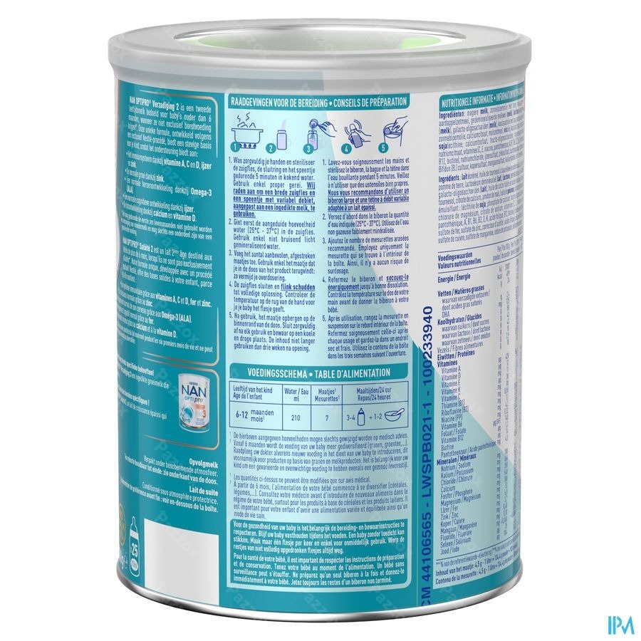 Nan Verzadiging 2 Opvolgmelk Baby 6+ Maanden 800g
