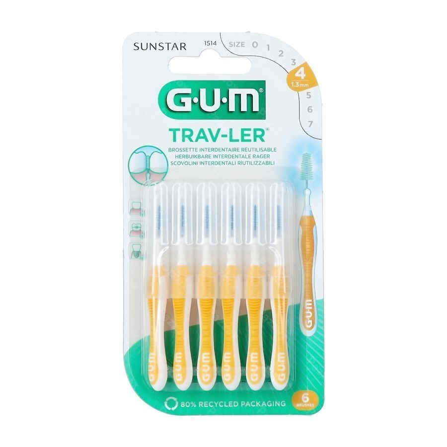 Gum Trav-Ler Interdentaal Borsteltje 1,3mm 6 Stuks