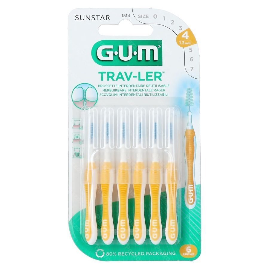 Gum Trav-Ler Interdentaal Borsteltje 1,3mm 6 Stuks