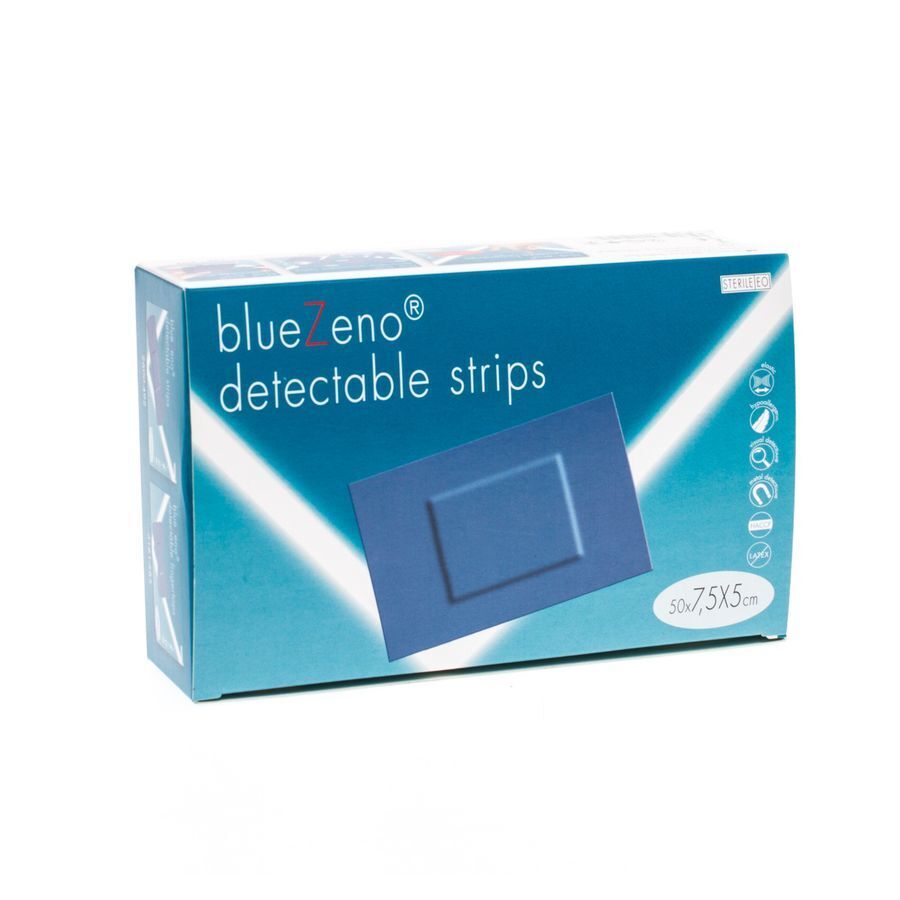 Bluezeno Detectable Strip Blue 7,5x5cm 50 afbeelding 1