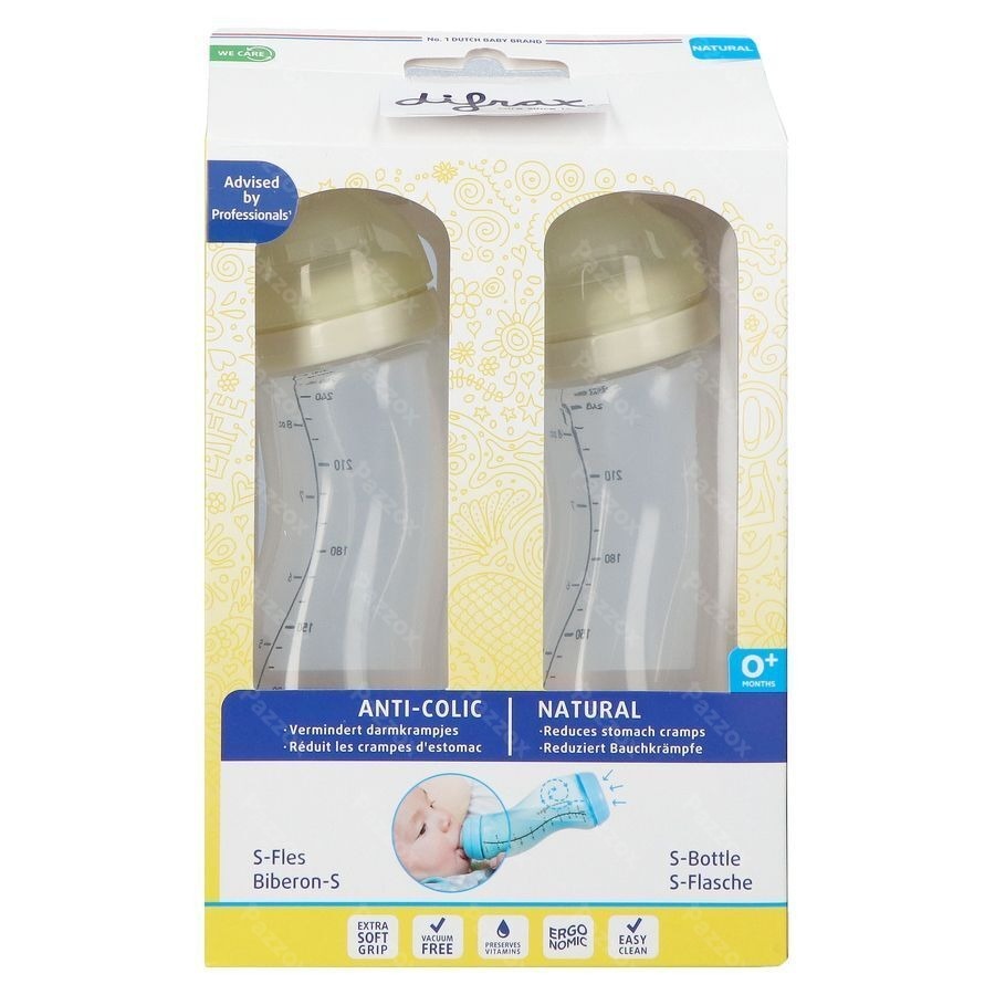 Difrax S-fles Natural Double Pack 2x250ml