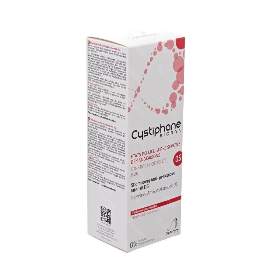 Biorga Cystiphane Anti Roos Shampoo Hardnekkige Schilfers en Jeuk DS 200ml