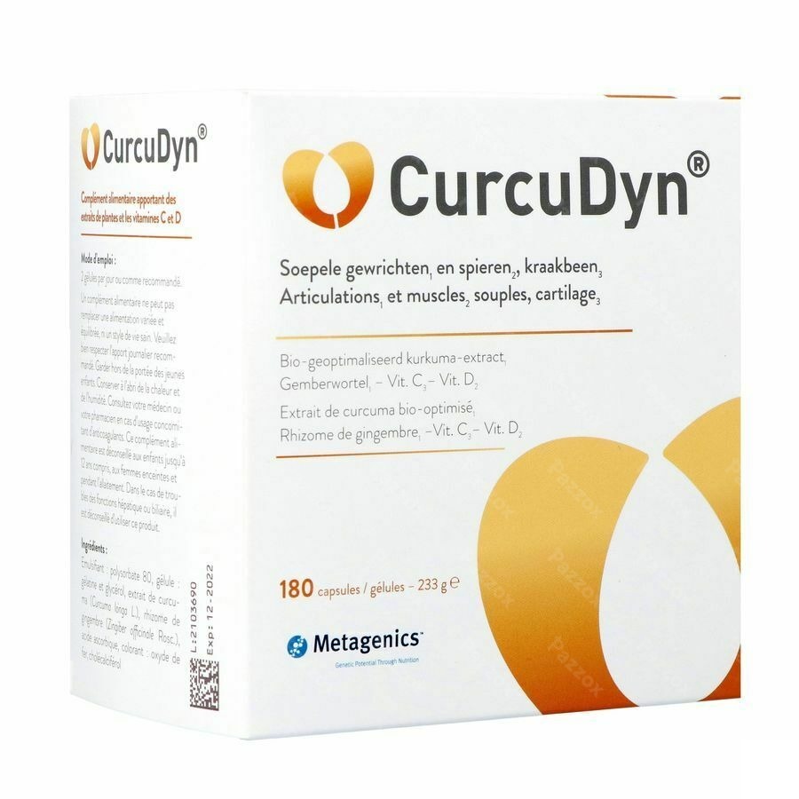 Metagenics Curcudyn Voedingssupplement Bewegingsstelsel 180 Capsules