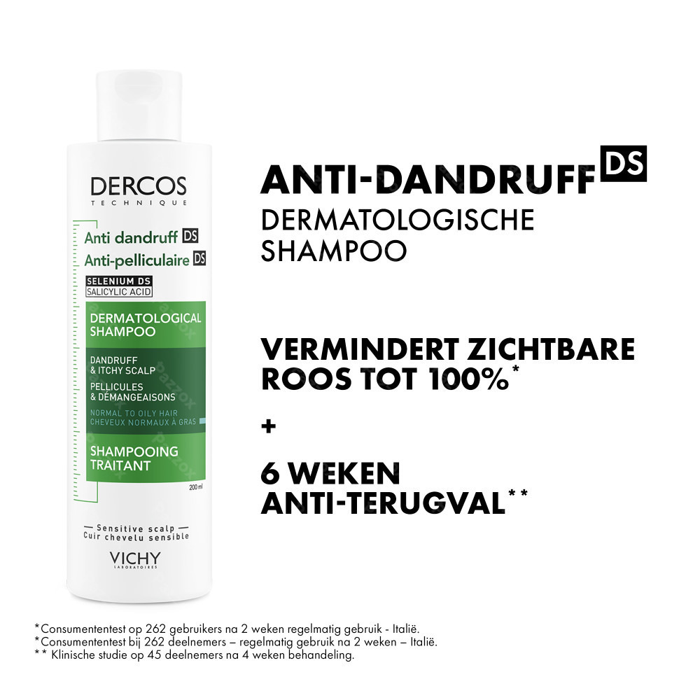 Vichy Dercos Anti-Roos Shampoo Normaal Tot Vet Haar 200ml