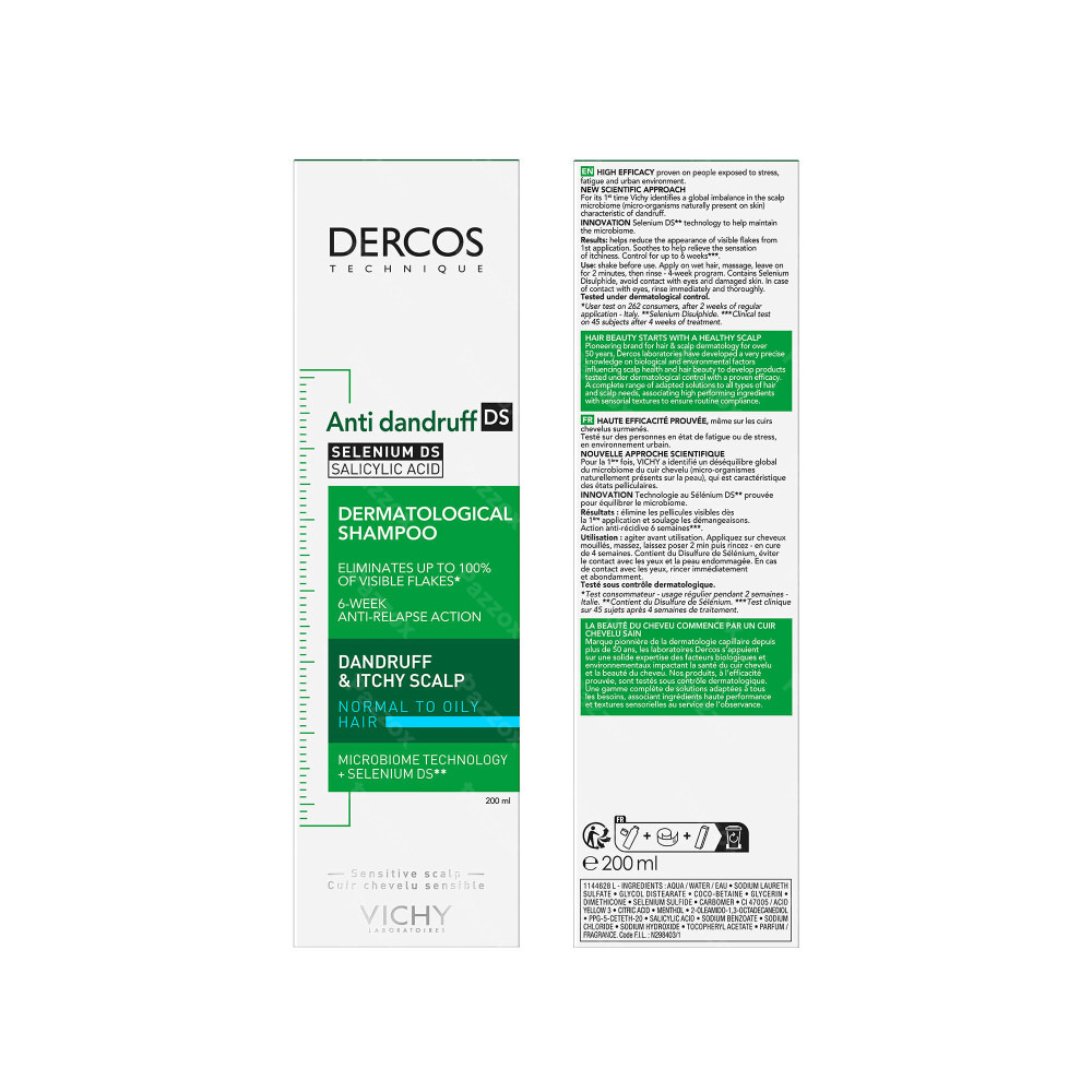 Vichy Dercos Anti-Roos Shampoo Normaal Tot Vet Haar 200ml