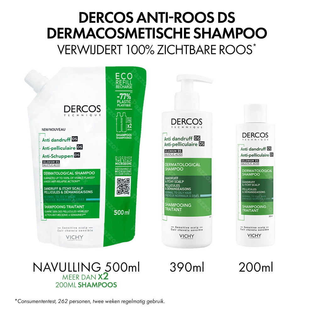 Vichy Dercos Anti-Roos Shampoo Normaal Tot Vet Haar 390ml