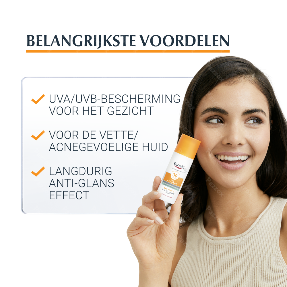 Eucerin Sun Oil Control Dry Touch Gel-Crème Onzuivere en Vette Huid SPF50+
