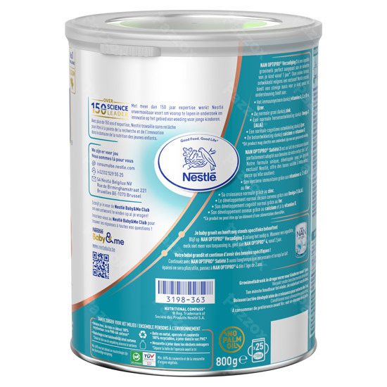 Nan Verzadiging 3 Groeimelk Baby 1+ Jaar 800g