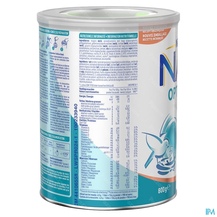 Nan Verzadiging 3 Groeimelk Baby 1+ Jaar 800g