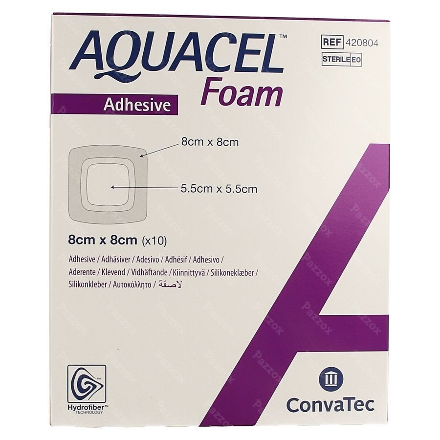 Aquacel Schuimverb Adh Hydrofiber 8,0x 8,0cm 10