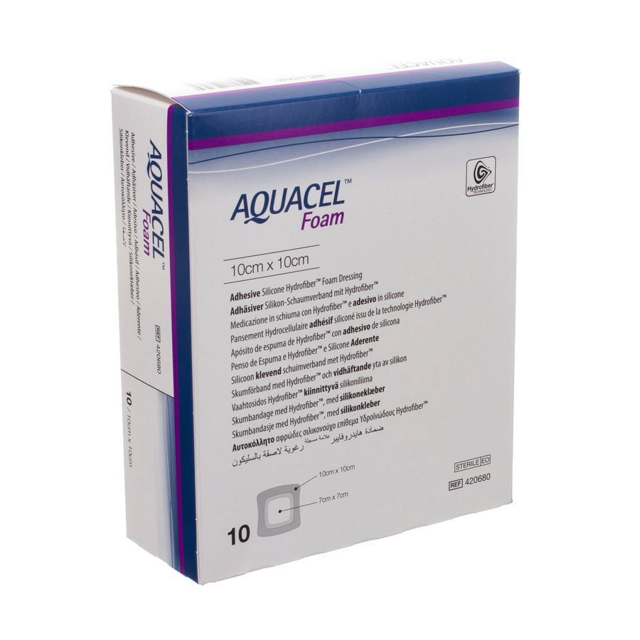 Aquacel Schuimverb Adh Hydrofiber 10,0x10,0cm 10