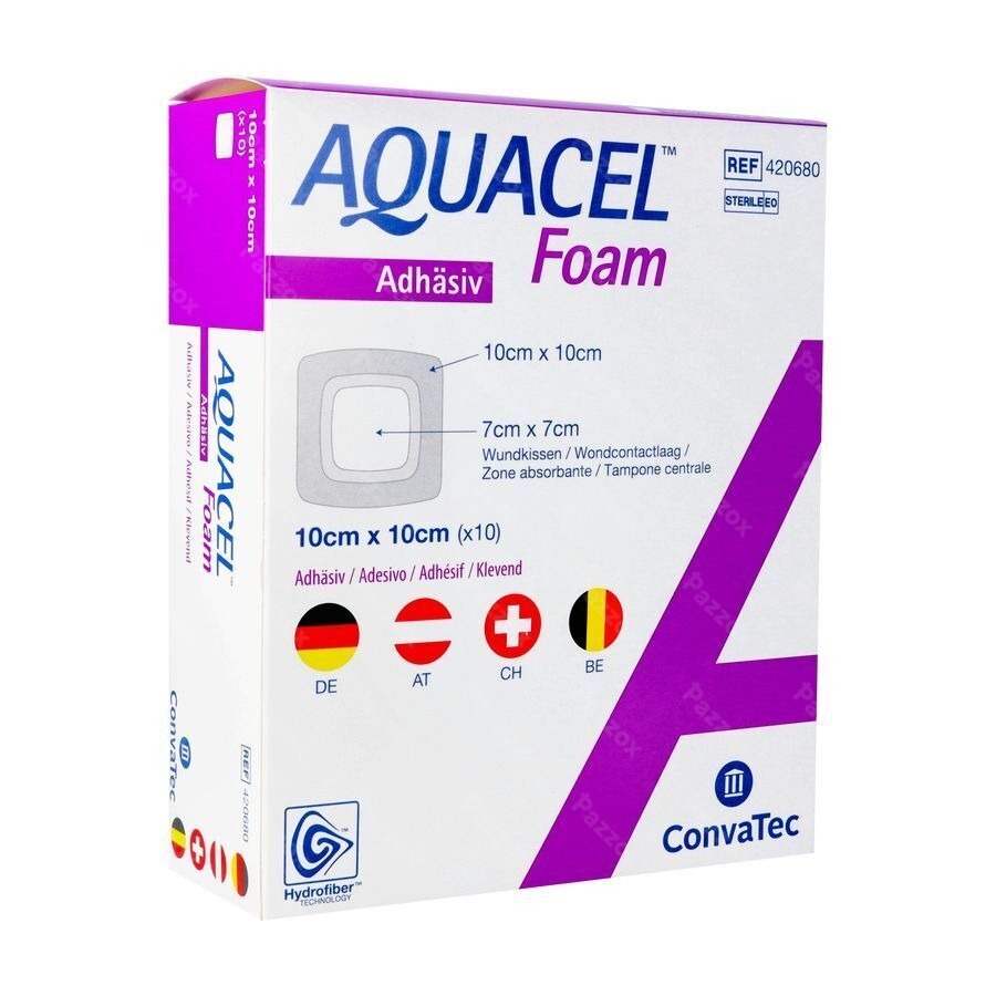 Aquacel Schuimverb Adh Hydrofiber 10,0x10,0cm 10