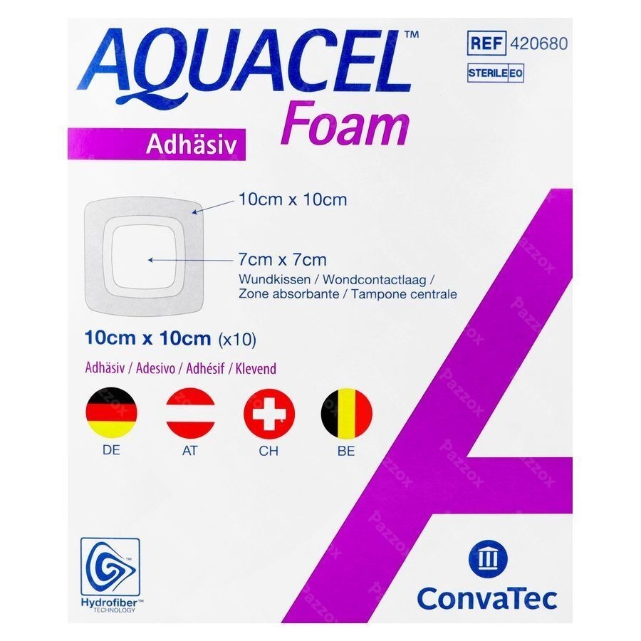 Aquacel Schuimverb Adh Hydrofiber 10,0x10,0cm 10