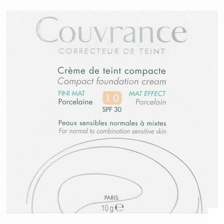 Avène Couvrance Getinte Compacte Crème Olievrij 01 Porcelein 10g