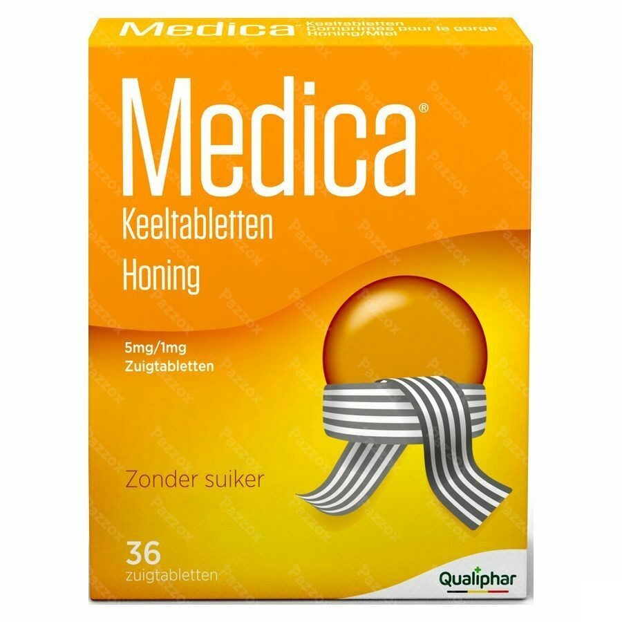 Medica Keeltabletten bij Keelpijn Honing 30 Tabletten 