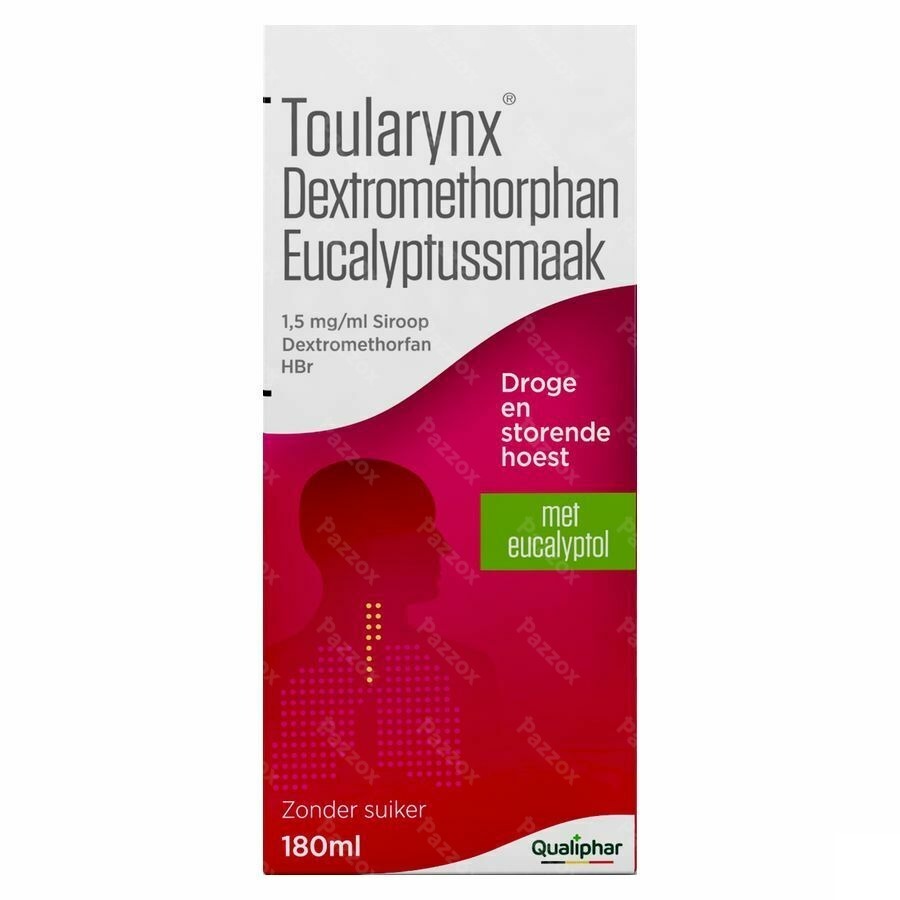 Toularynx Dextromethorphan Eucalyptussmaak Droge en Storende Hoest Siroop 180ml