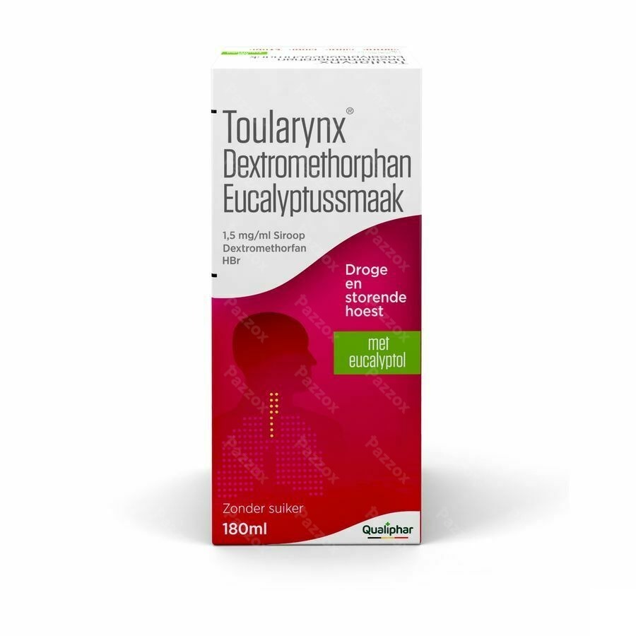 Toularynx Dextromethorphan Eucalyptussmaak Droge en Storende Hoest Siroop 180ml