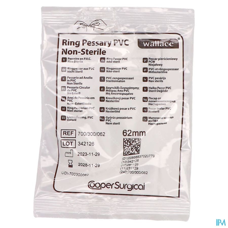 Portex Pessarium Vinyl 62mm 1