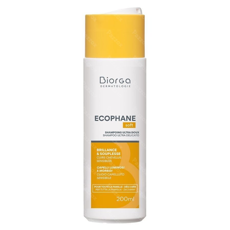 Ecophane Biorga Ultra Zachte Shampoo Silicoonvrij Voor Gevoelige Hoofdhuid 200ml