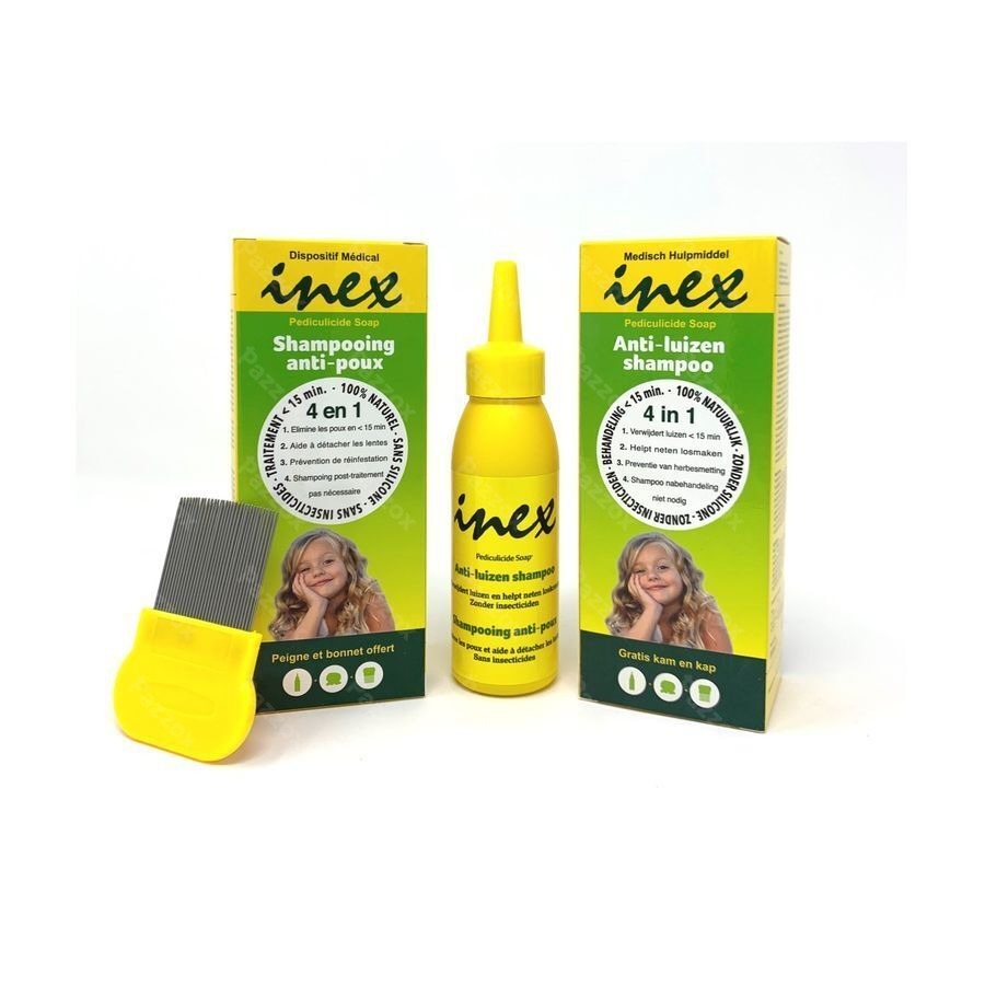 Inex Anti Luizen en Neten Shampoo Behandeling + Preventie Gratis Kam en Kap 100ml