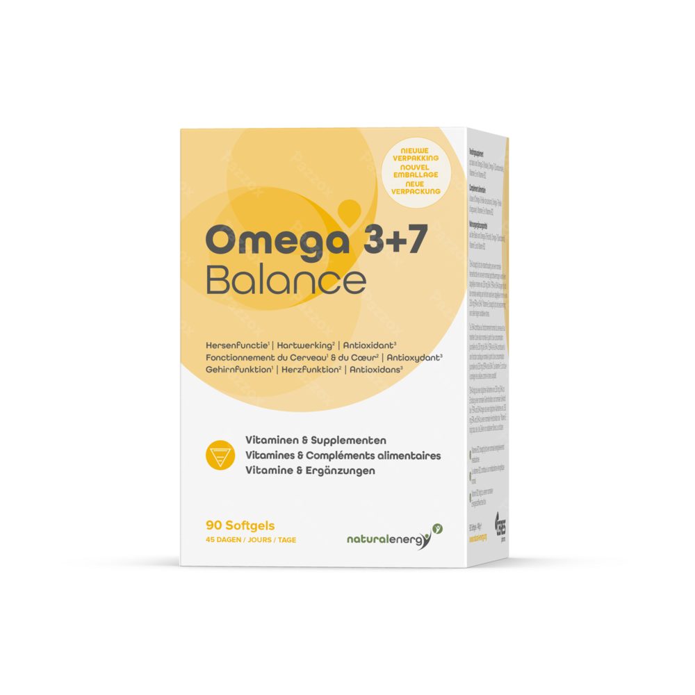 Natural Energy Omega 3+7 Balance 90 Capsules