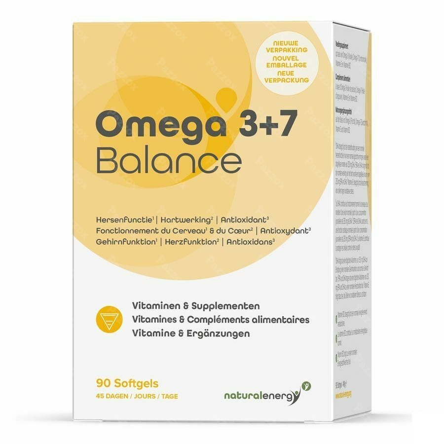 Natural Energy Omega 3+7 Balance 90 Capsules