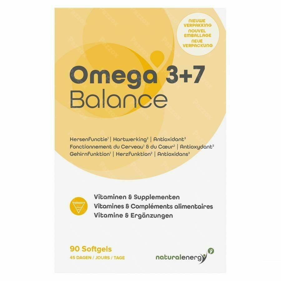 Natural Energy Omega 3+7 Balance 90 Capsules
