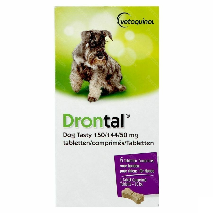 Drontal Tasty Bone 150/144/5mg 10kg Dog Comp 6