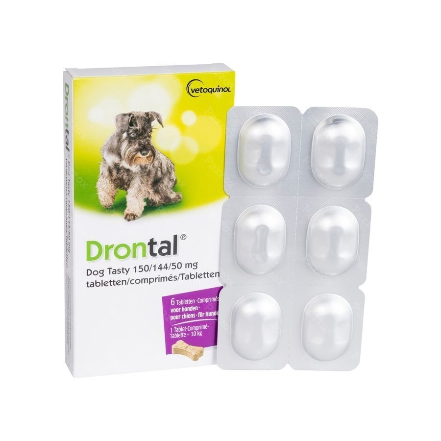 Drontal Tasty Bone 150/144/5mg 10kg Dog Comp 6