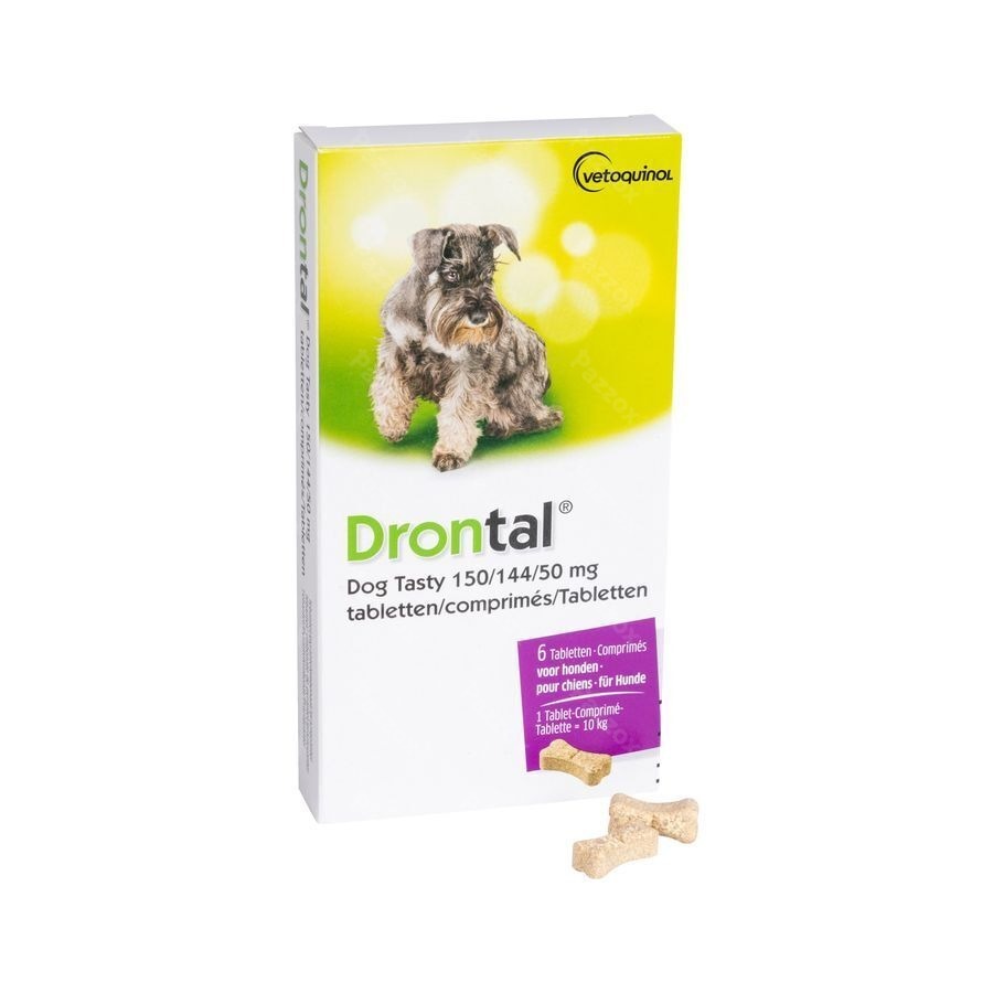 Drontal Tasty Bone 150/144/5mg 10kg Dog Comp 6
