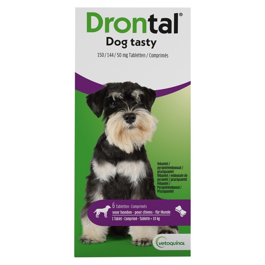 Drontal Tasty Bone 150/144/5mg 10kg Dog Comp 6