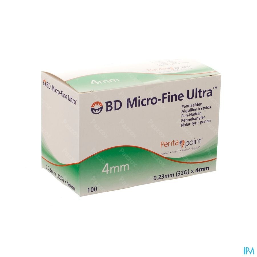 Bd Microfine Ultra Pennaald 4mm 32g Easyflow 100