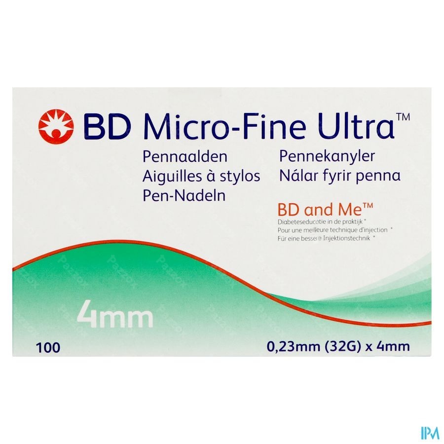 Bd Microfine Ultra Pennaald 4mm 32g Easyflow 100