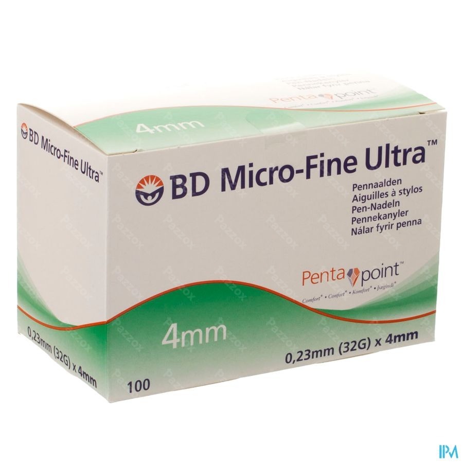 Bd Microfine Ultra Pennaald 4mm 32g Easyflow 100