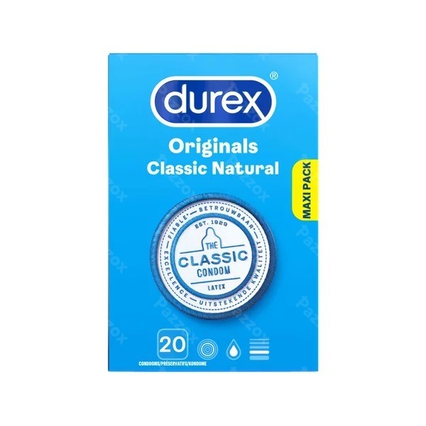 Durex Classic Natural Condoms 20