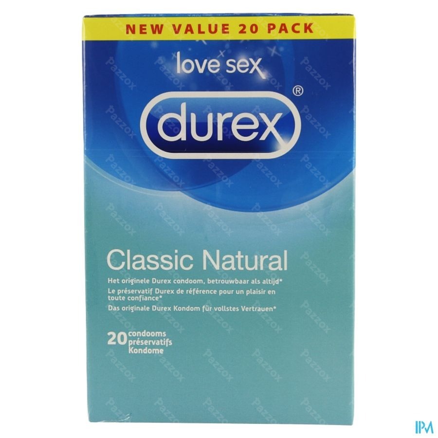 Durex Classic Natural Condoms 20